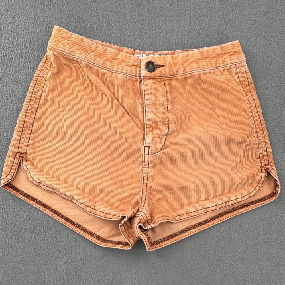 Free People Corduroy Shorts Sz 26 HR Dolphin Hem Indie 70s Style Boho Earthy